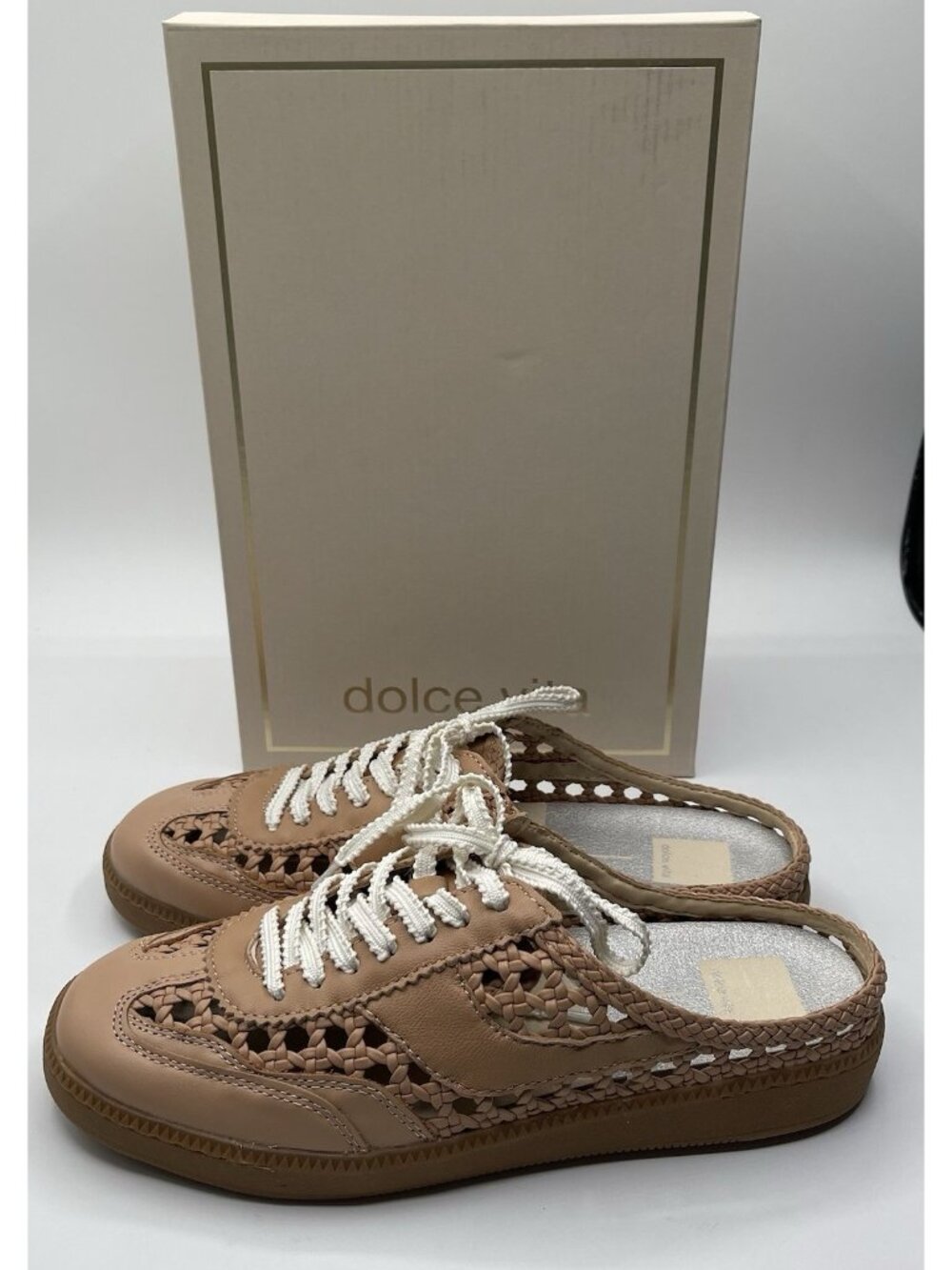 Dolce Vita Notice Slide Woven Sneakers Off Cafe Woven Stella Women’s Size 8